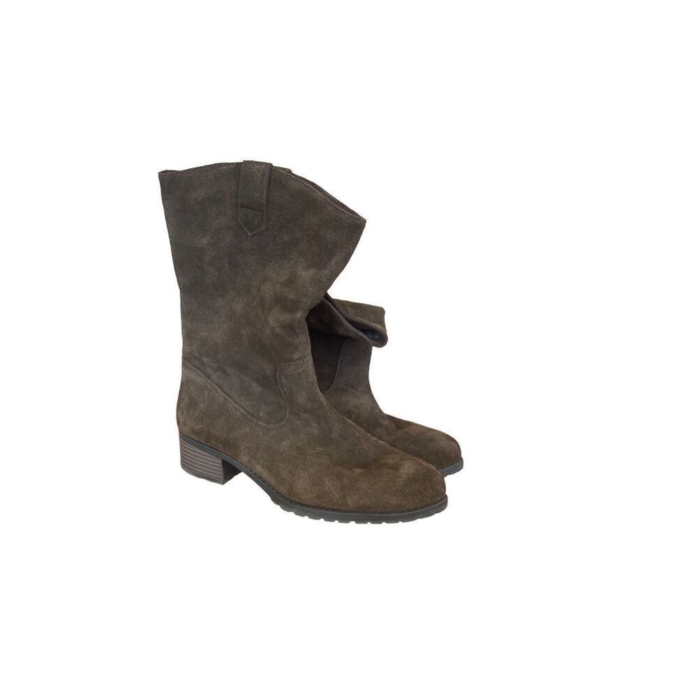 Charles By Charles David Womens Brown Suede Western Cowboy Boots Size 8.5